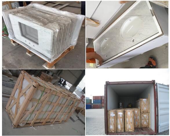 yellow marble countertops packing,loading