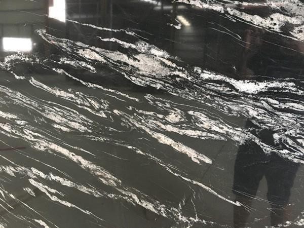 black and white granite surface