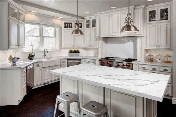 white quartz calacatta countertops
