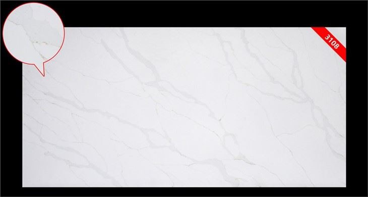 Calacatta Gold Quartz Kitchen Countertop