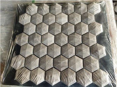 Sive marmorne mozaične ploščice