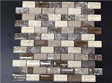 Bela steklena mozaična ploščica