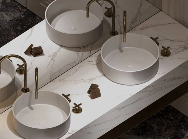 Bianco Statuario Sintered Stone Vanity tops