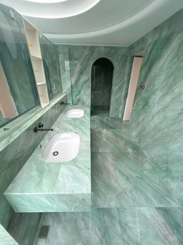 Gaya Green Quartzite Bathroom