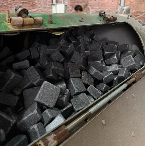 Tumbled Black Granite Cube Stone